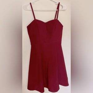 Maroon spaghetti strap dress